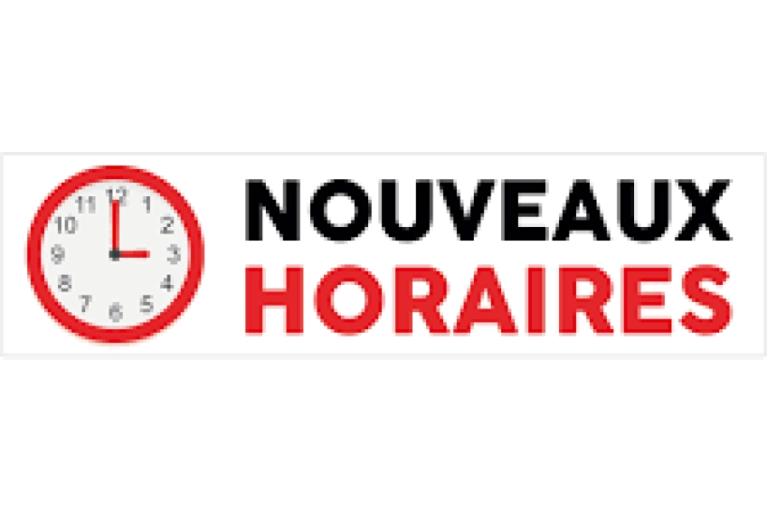 Changement d'horaires